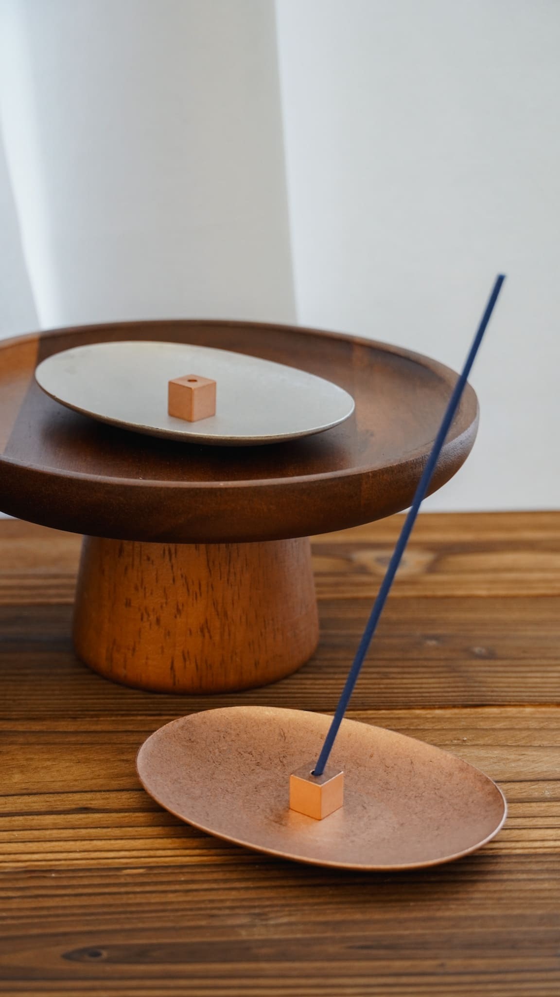 日本直送｜立方黃銅線香座