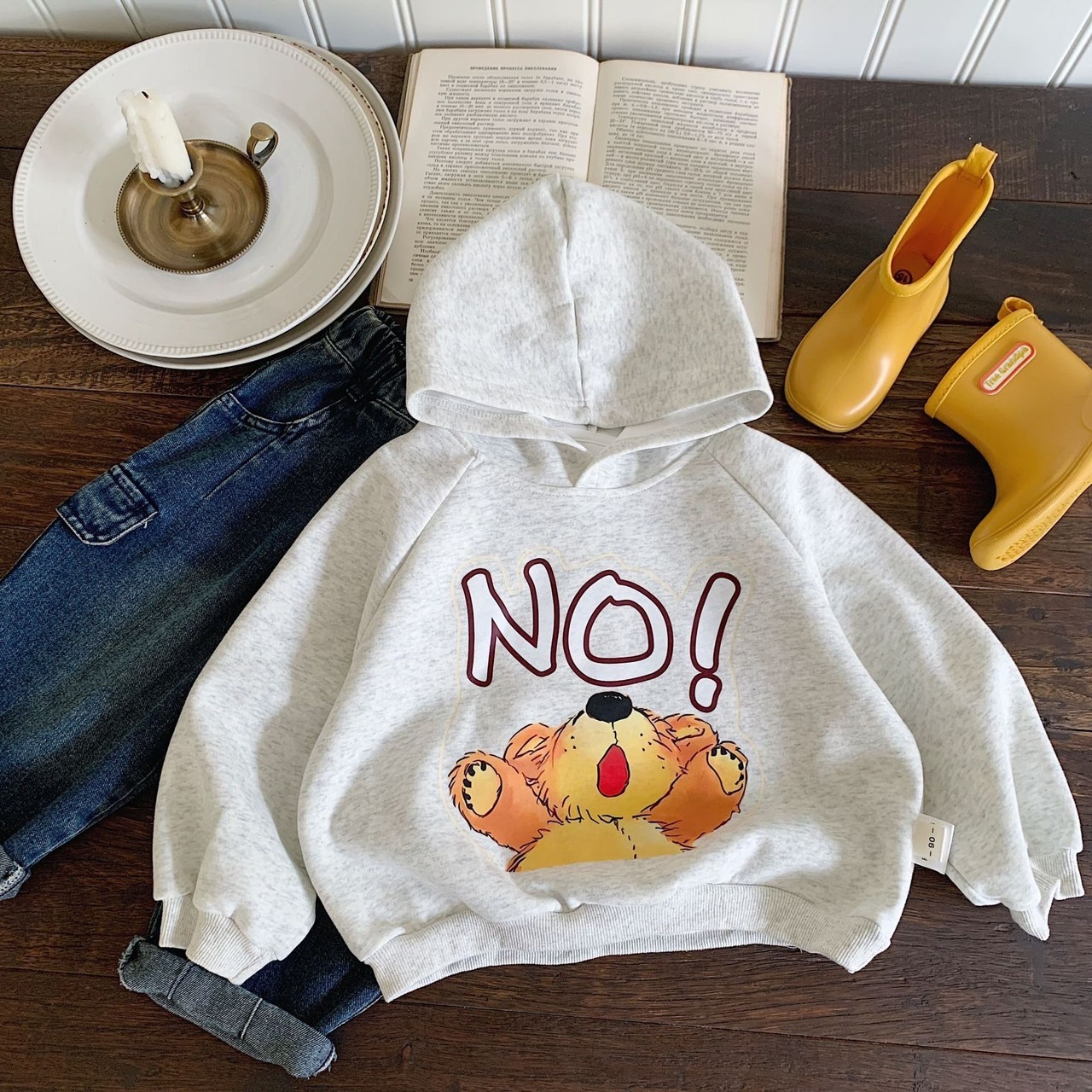 No!小熊連帽上衣