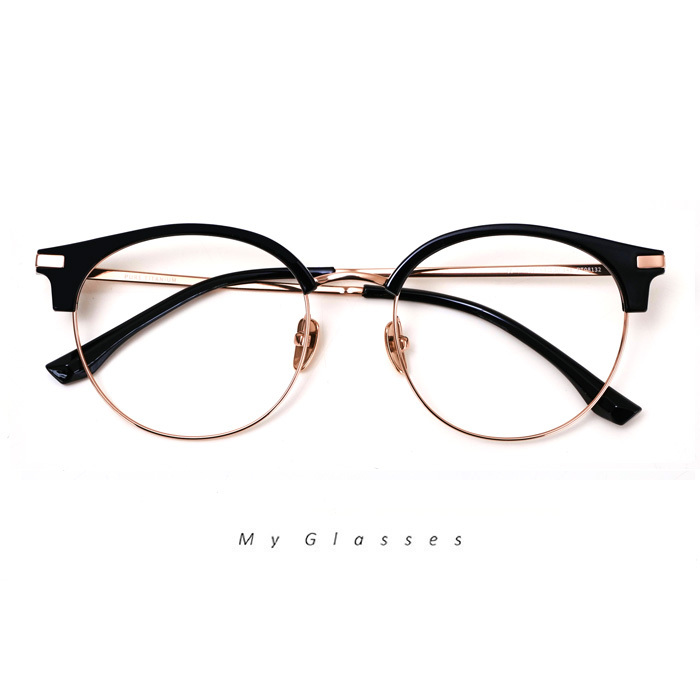 T168鈦金屬圓眉框眼鏡