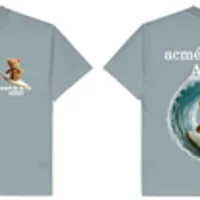 [S] ADLV SURF BEAR SHORT SLEEVE T-SHIRT,DARK MINT, 24FW-TP-SS-EX-SBS-DMT (SAV354)