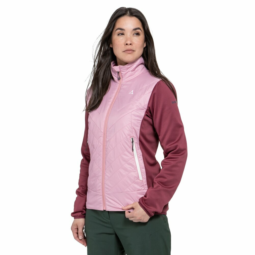 【Schoffel】女PrimaLoft 化纖防風保暖立領外套 / 24SL20-13607-[粉紫拼、雪花白]