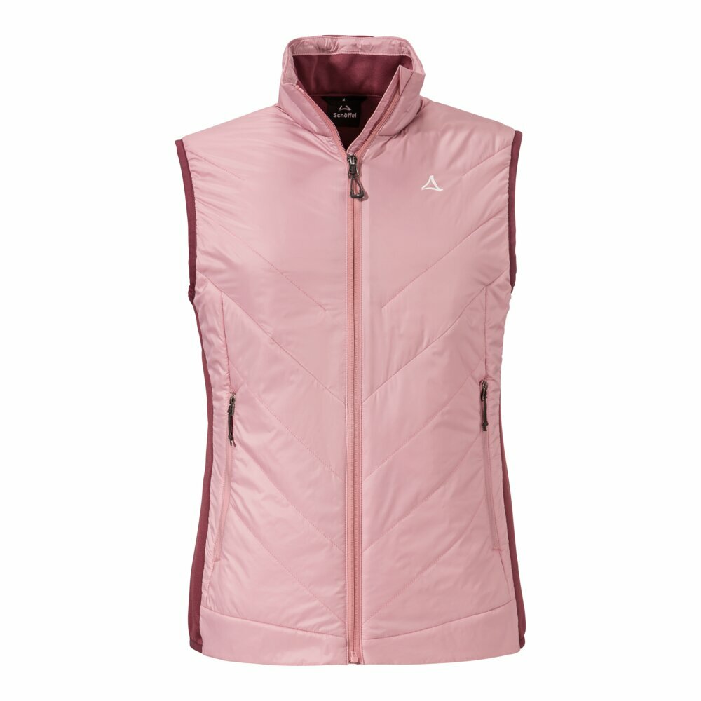 【Schoffel】女PrimaLoft化纖防風保暖立領背心  / 24SL20-13608-[粉紫拼、雪花白]