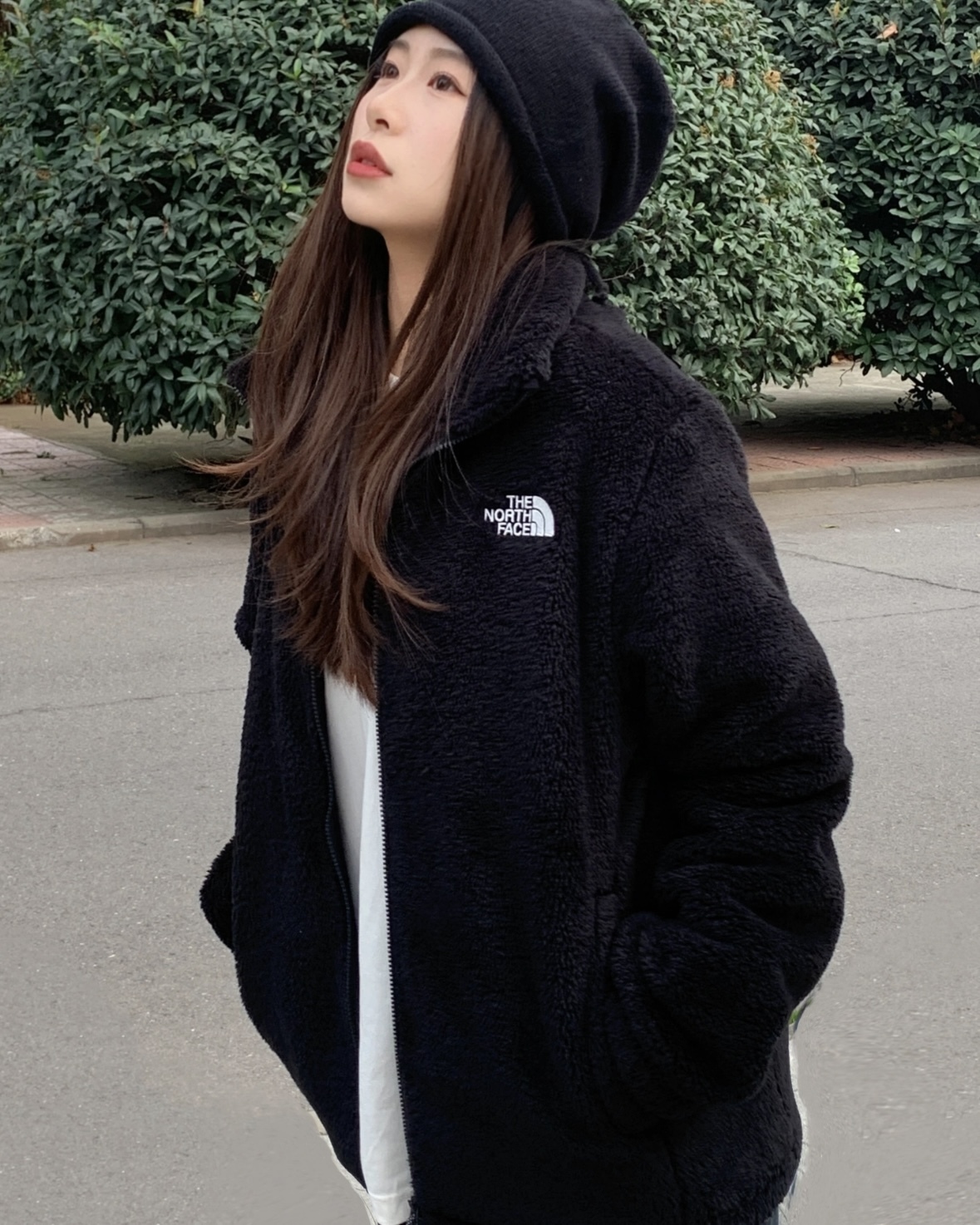 【現貨】The North Face 北臉 毛毛 羊羔毛 保暖 絨毛 外套 黑 米白 寶寶藍