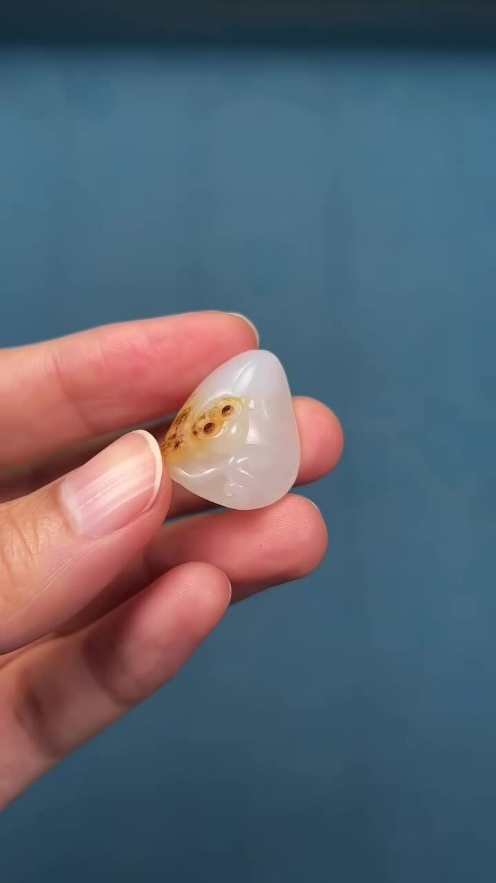 和田玉籽料小猴子,天然和田玉軟玉