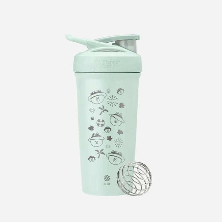 【LINE FRIENDS 渡假系列】Blenderbottle®Strada不鏽鋼｜24oz 搖搖杯