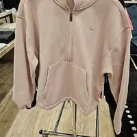 [S] DKNY HALF ZIP FLEECE PULLOVER,ALLURE, DP4T1068-ALR (SD1089)