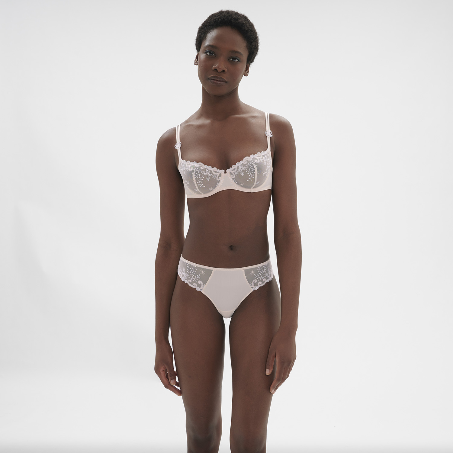 DELICE 謎情 1/2無襯胸罩 - 蜜桃粉