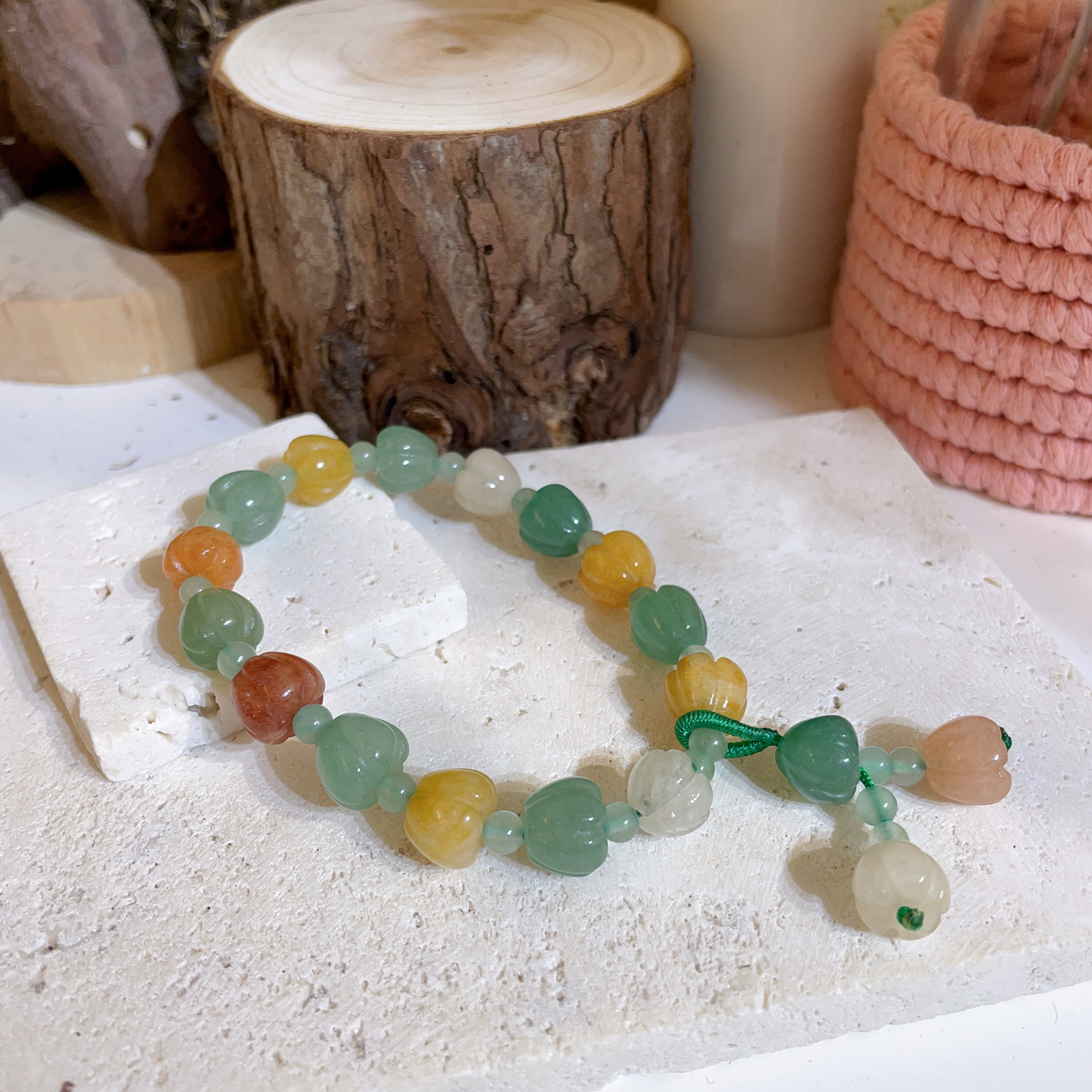 金絲玉花珠手串 10mm