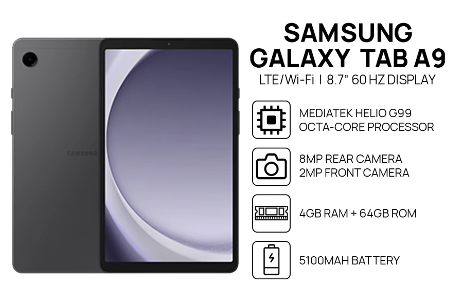 Samsung Tab A9 - LTE (4GB RAM + 64GB ROM)