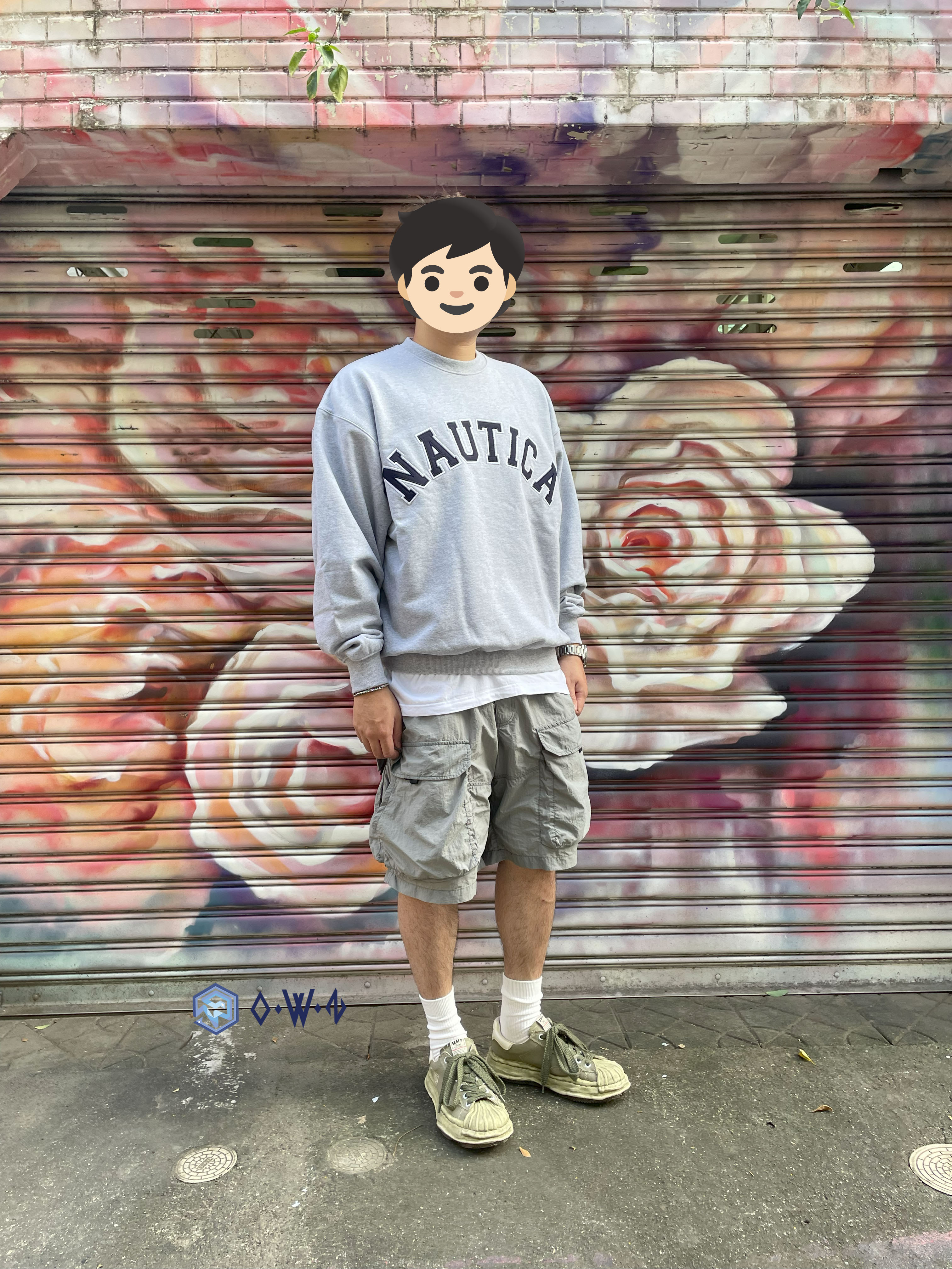 【OWN】NAUTICA Arch Logo Sweatshirt 經典 大LOGO 厚磅 長袖 衛衣 大學TEE 不分男女 韓國