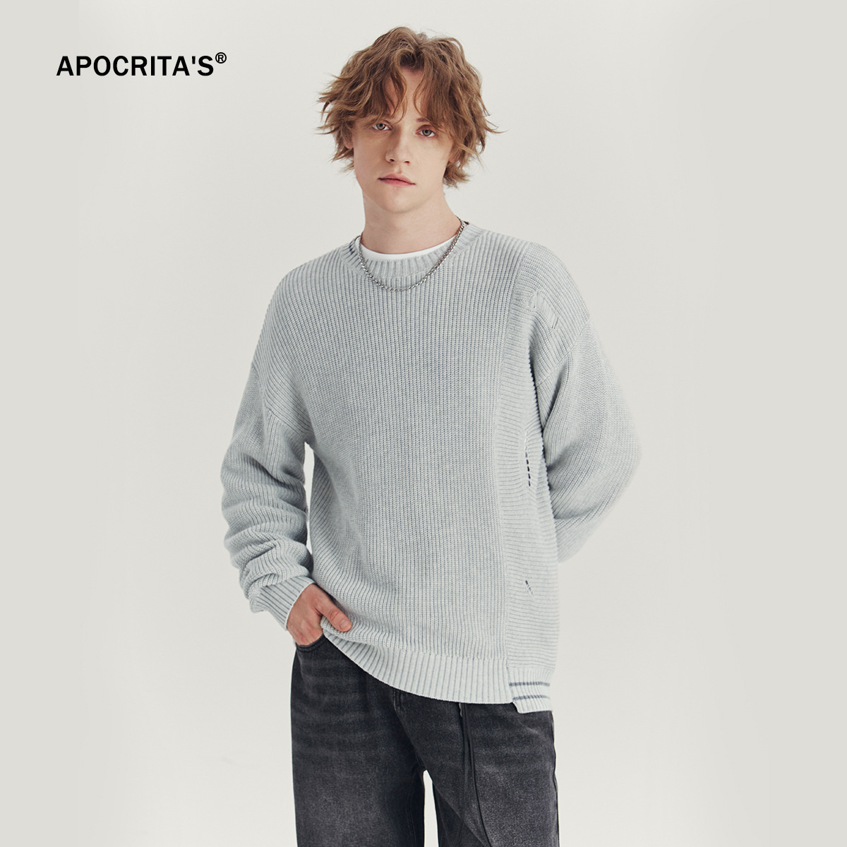 #現貨 Tailor collection 不修編造型 圓領毛衣 Y763 兩色