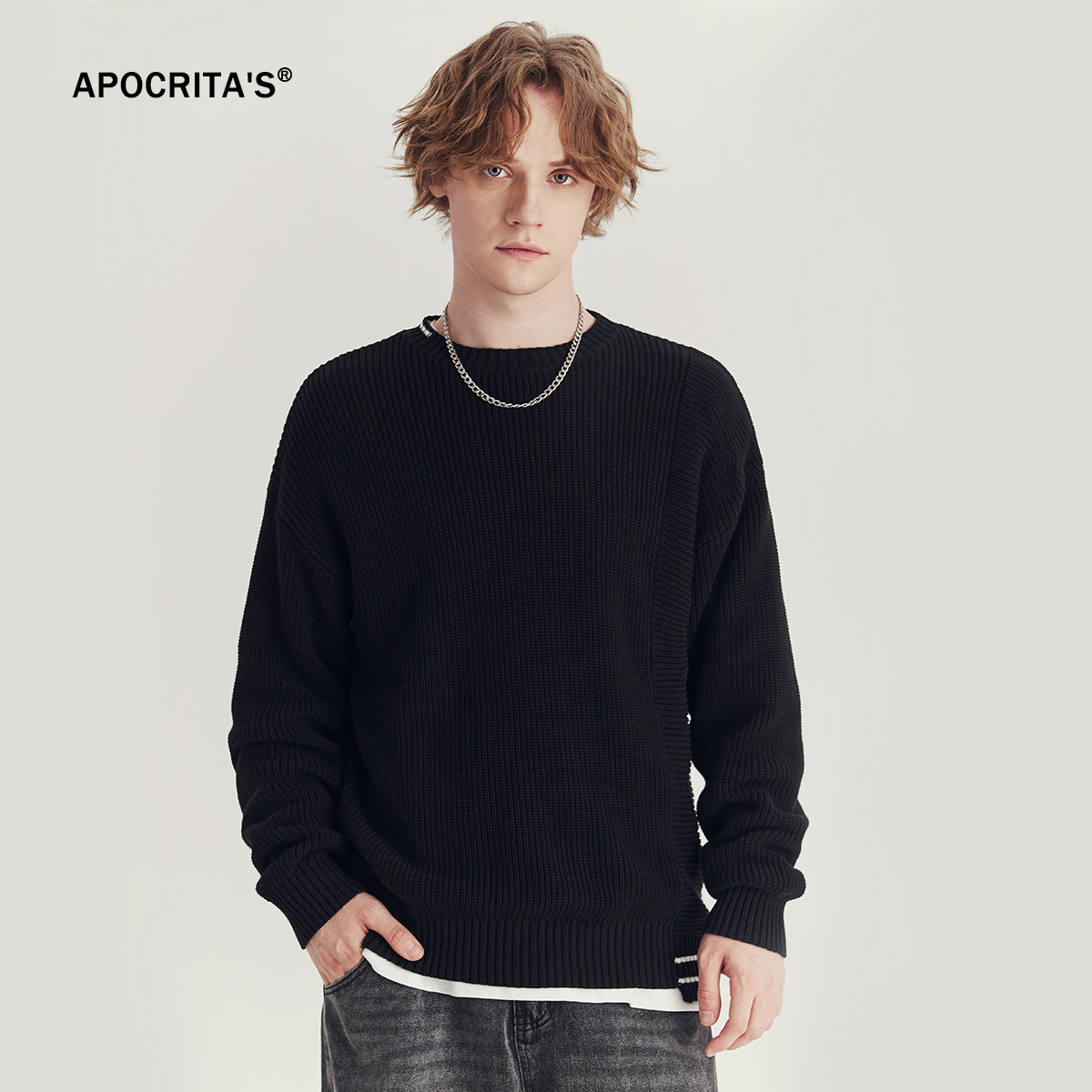 #現貨 Tailor collection 不修編造型 圓領毛衣 Y763 兩色