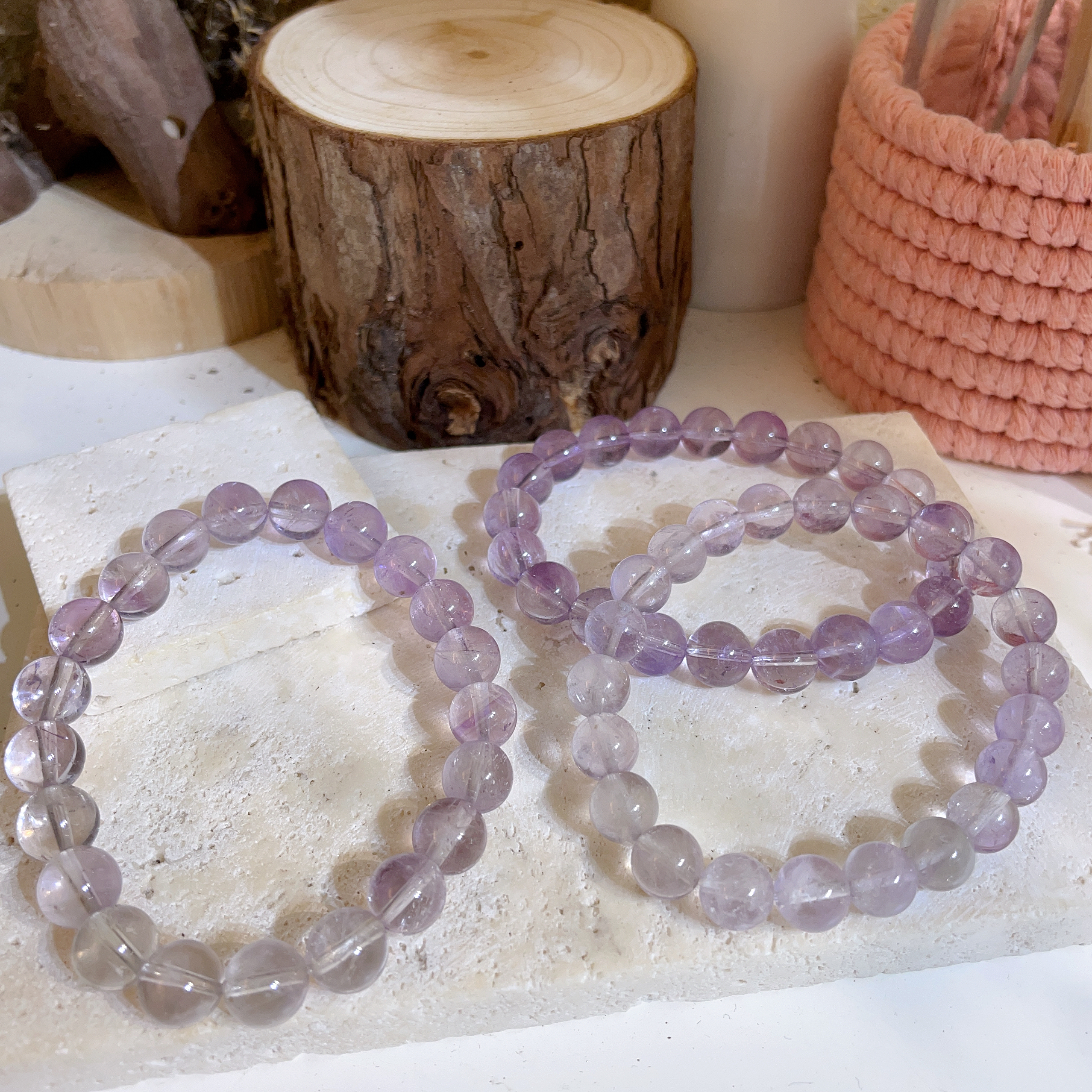 漸變紫水晶手串 8+mm