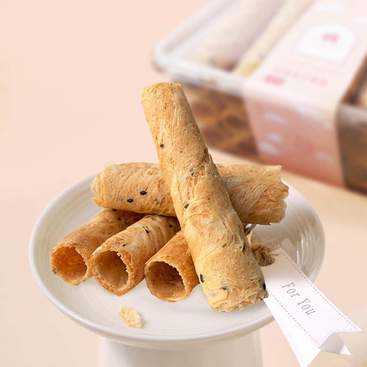 芝麻蛋捲【午茶點心/伴手禮/芝麻/蛋捲】