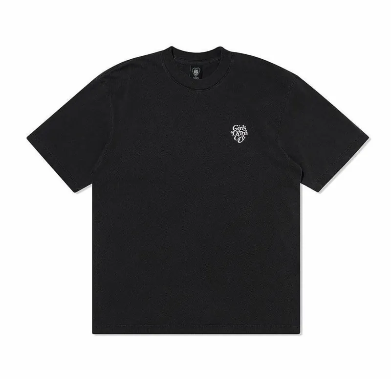 -(B017)-VERDY GIRLS DON'T CRY GDC LOGO T-SHIRT 香港限定 文字LOGO T 膠印短T 深灰粉字