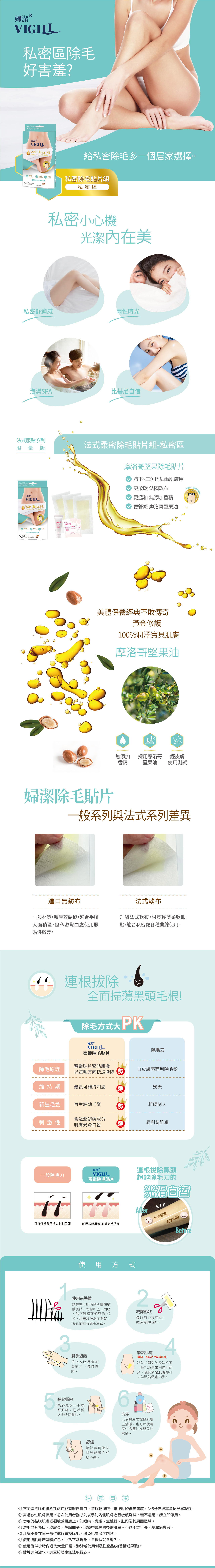 VIGILL French Gentle Hair Removal Patch Set (for private area only)