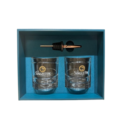 蘇格登 雙入威杯酒嘴木盒組
