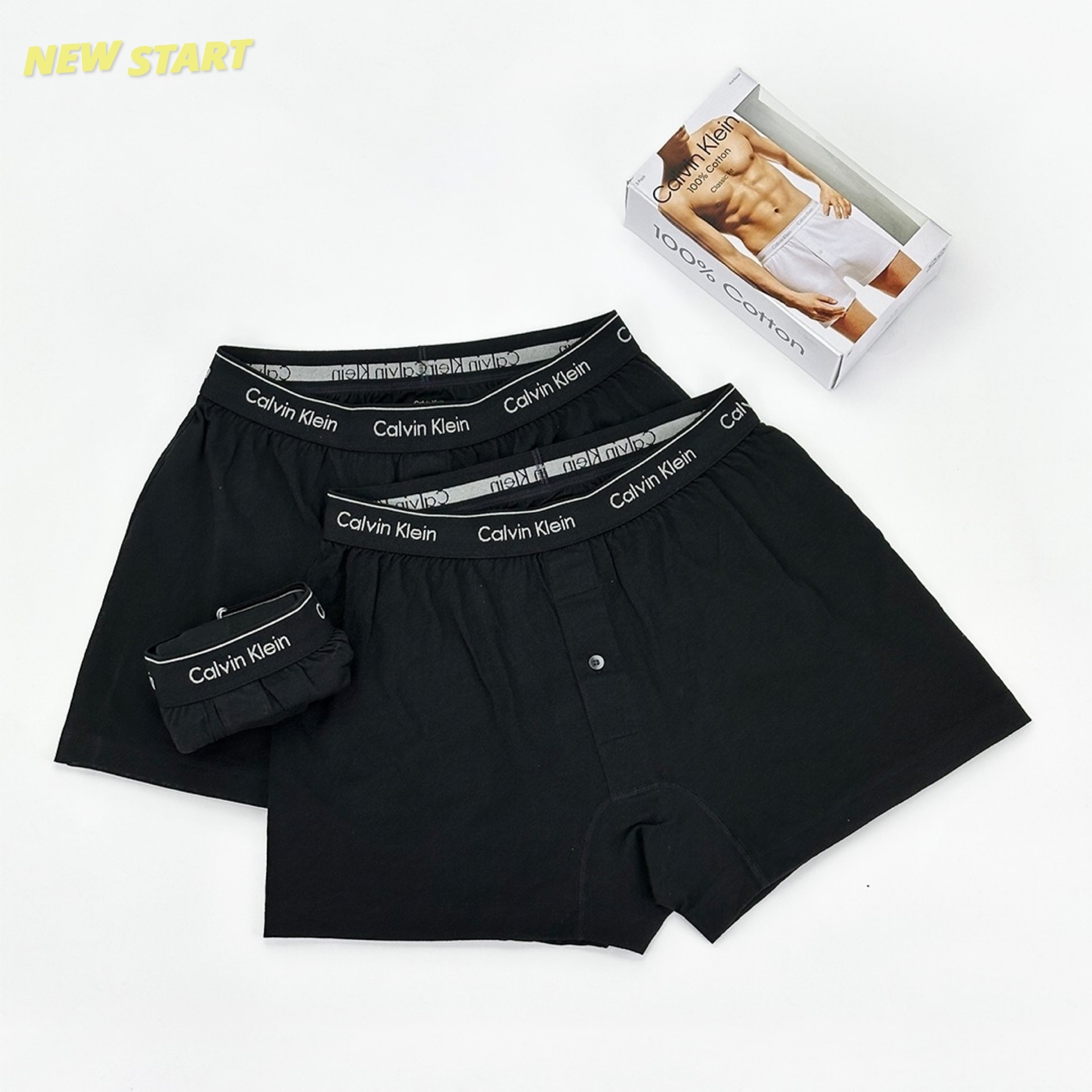 Calvin Klein CK NB4005 寬鬆版 三件組 內褲 四角褲