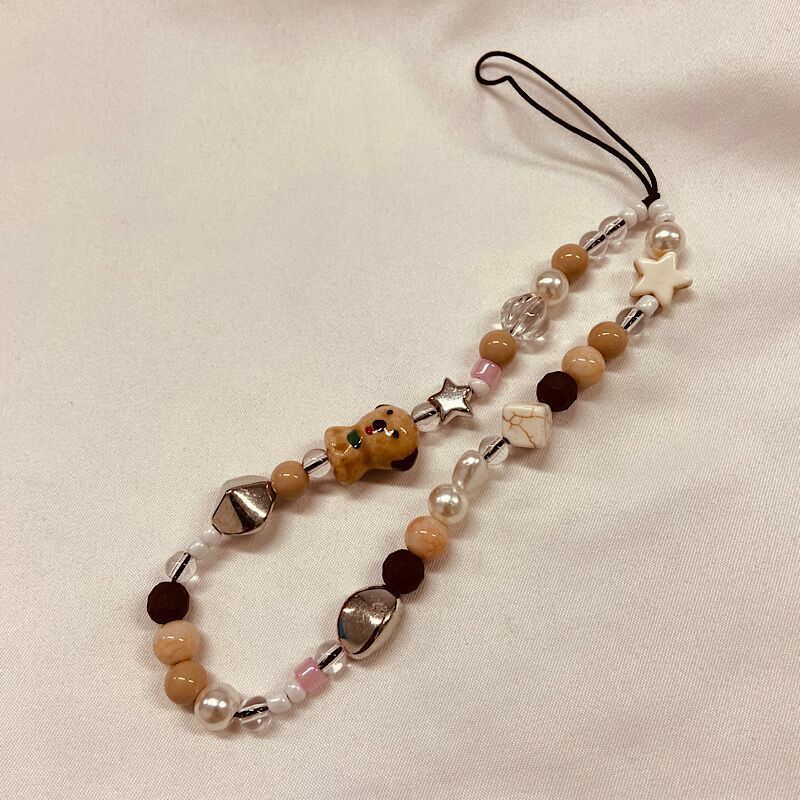 《5182》復古小狗珠珠手機掛繩