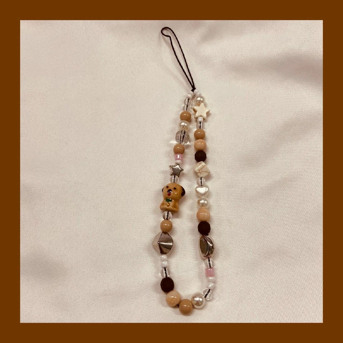 《5182》復古小狗珠珠手機掛繩