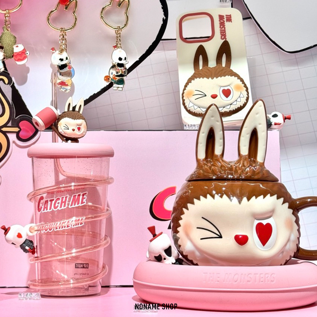 POP MART 泡泡瑪特 THE MONSTERS LABUBU 情人節 限定 吸管杯 粉