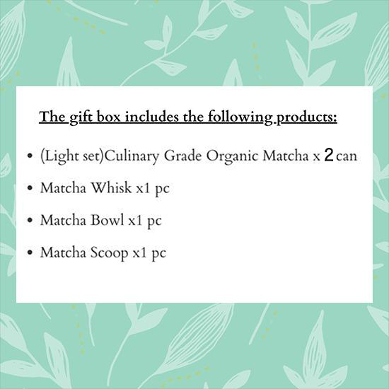 Japanese Organic Matcha Gift Set list eng
