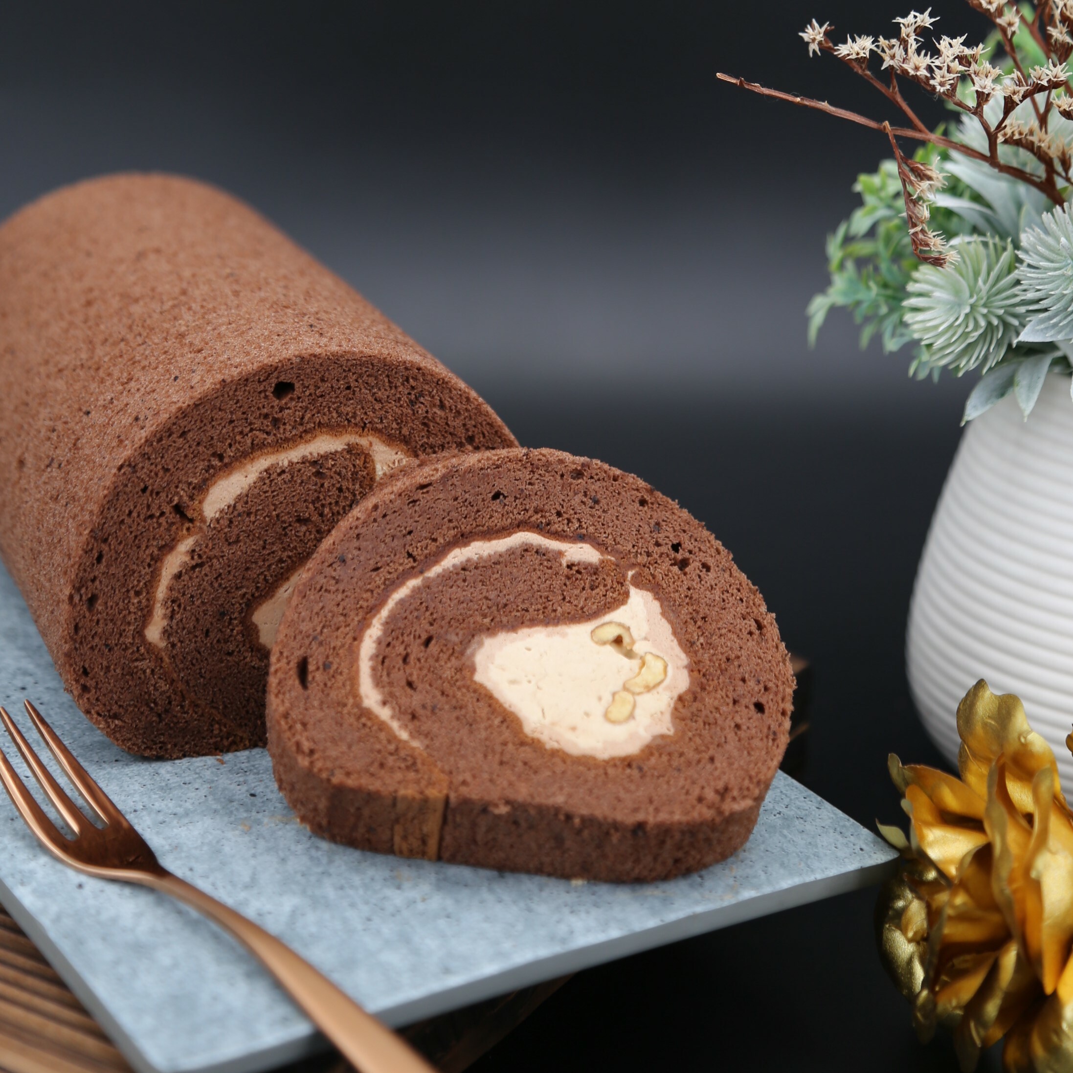 國民甜點｜卡魯瓦核桃可可捲