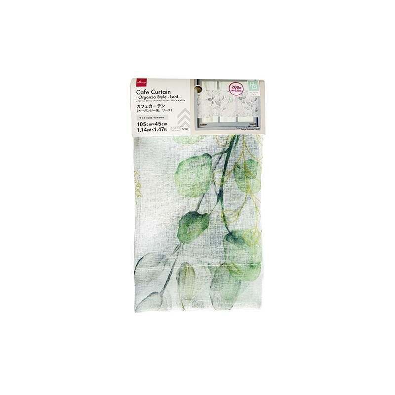 薄紗短簾/葉子 105x45cm