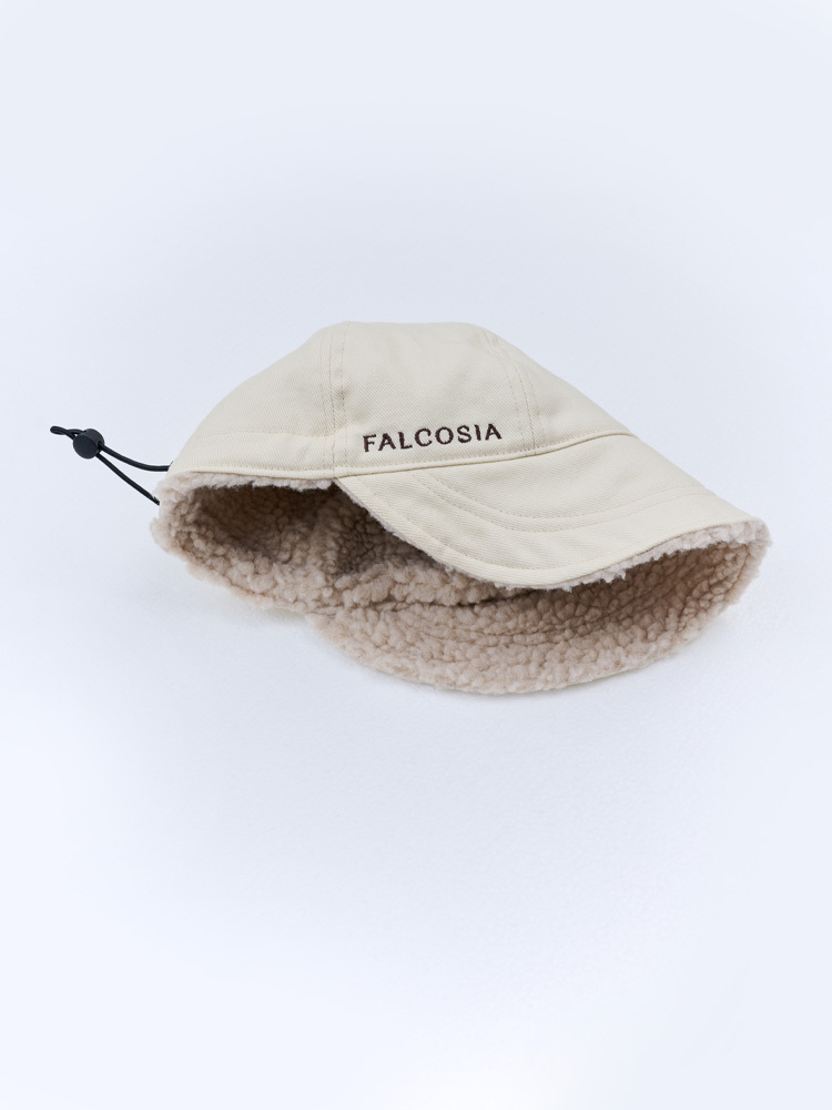 內刷毛遮耳帽-米