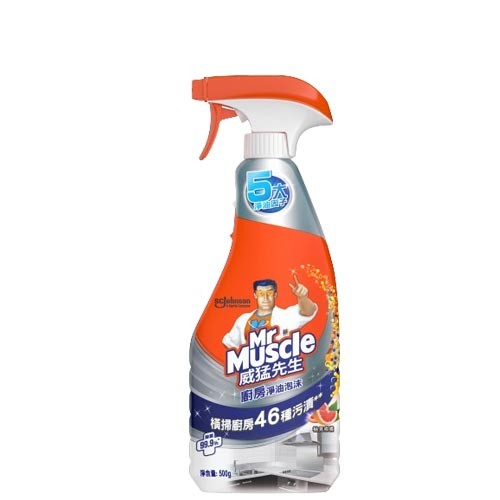 【莊臣】威猛先生廚房淨油泡沫 500ml