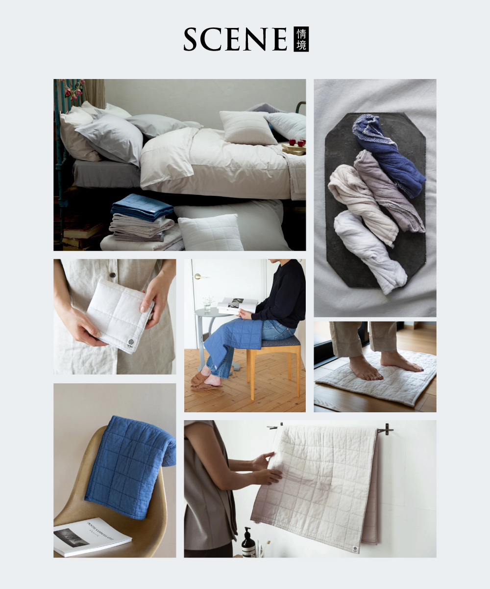 《YARN HOME》UKIHA 日本製純棉針織格紋小手巾