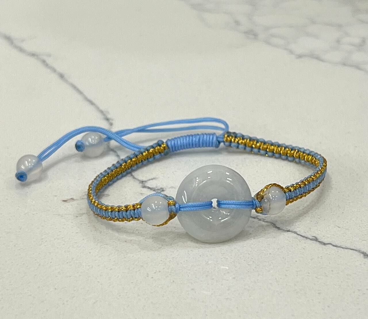 [S] GEMZ & CO BFG MYANMAR JADE ADJUSTABLE PING AN KOU BRACELET, X54 (X54)