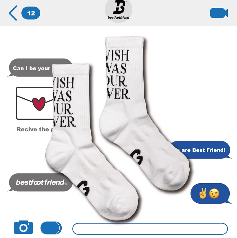 BFF Best foot Lover 刺繡 中筒襪 長襪【BF22014】