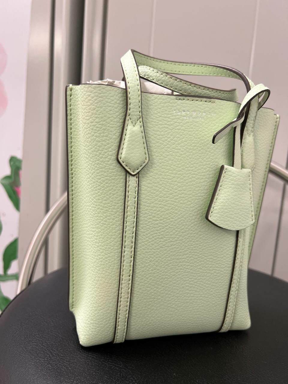 E] TORY BURCH PERRY MINI N/S TOTE,MEADOW, 142616-402 (ETB373)