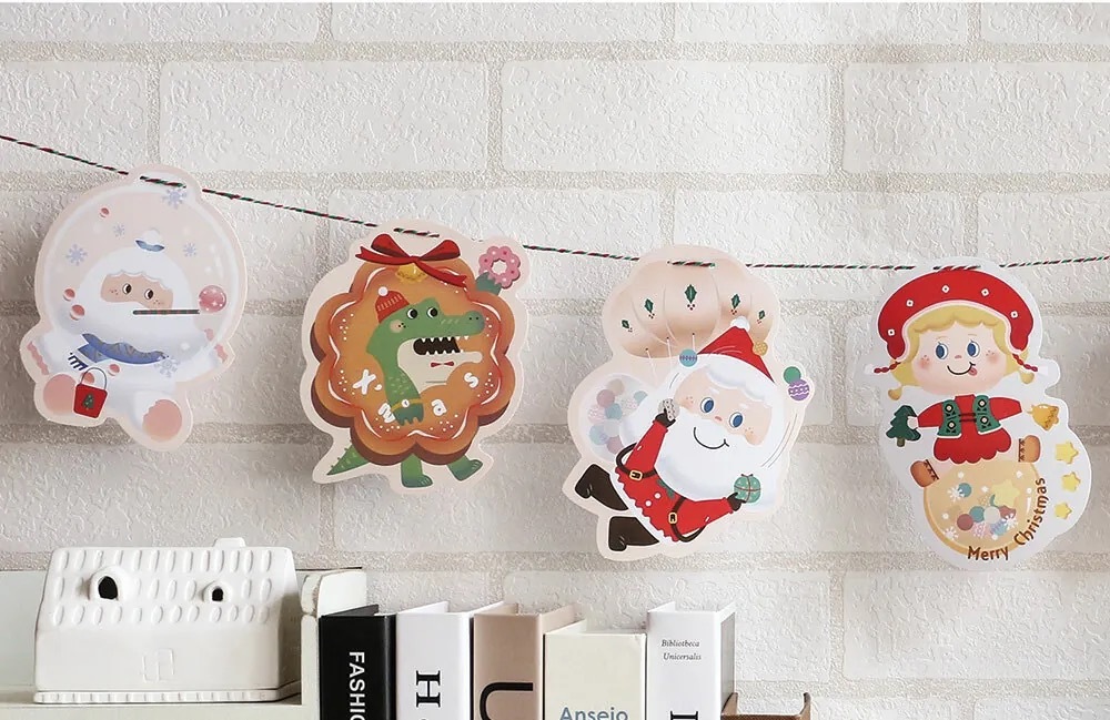 裝飾吊卡(中) 聖誕泡泡糖 11.3*14.2cm/12.5*16.2cm【6-749017】