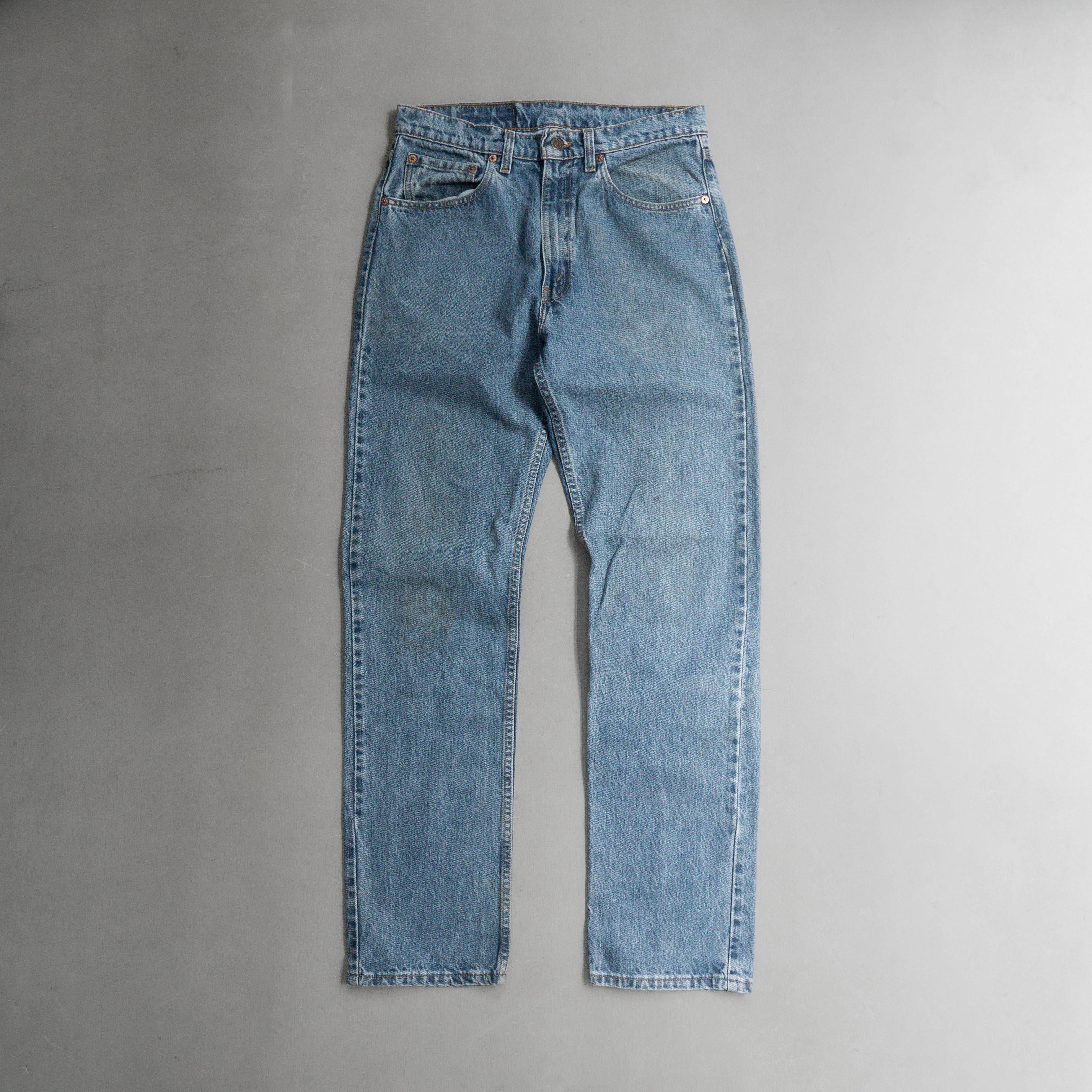 VINTAGE LEVIS 505 DENIM 美國製 淺藍 拉鍊 直筒 牛仔 丹寧 長褲
