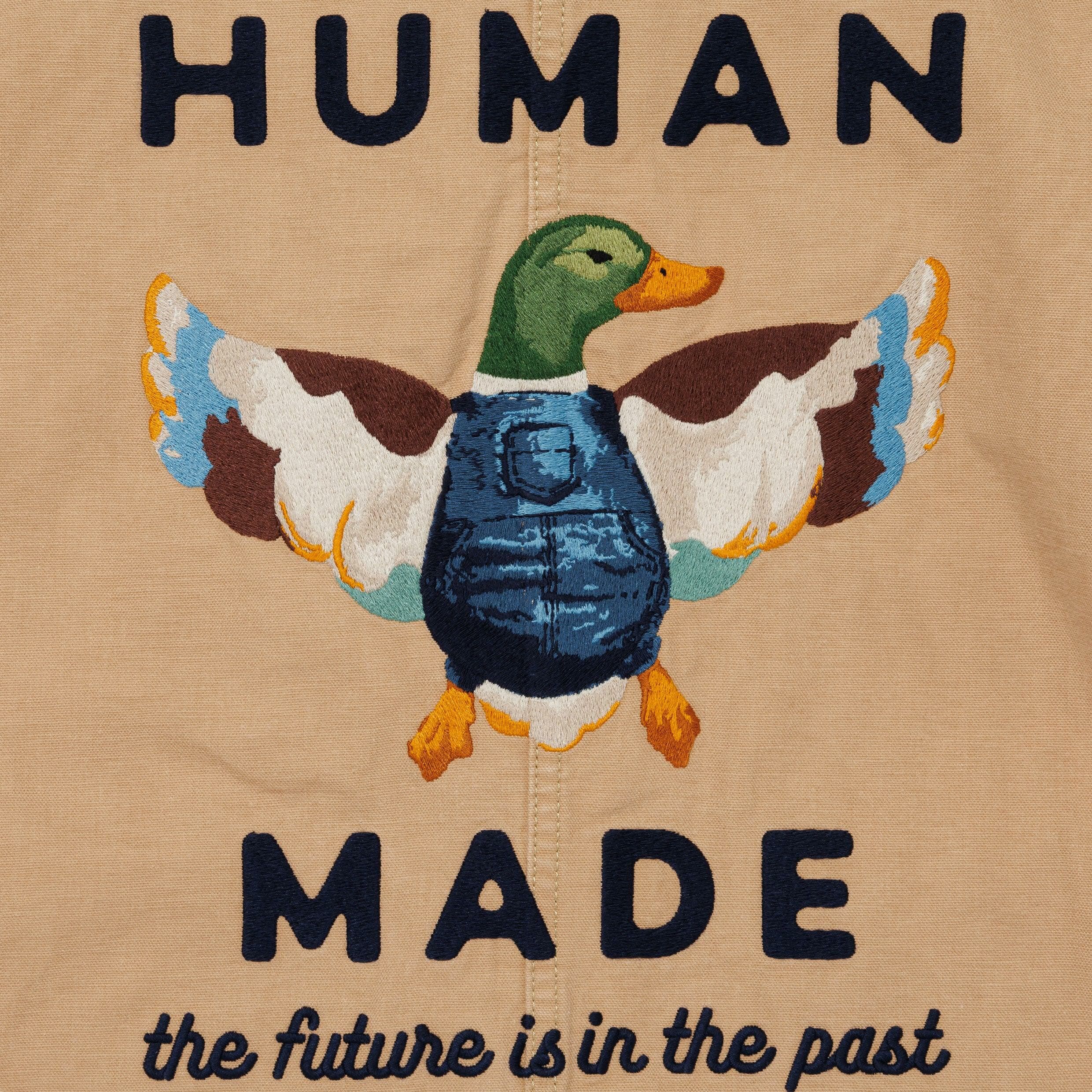 Human Made Washed Duck Coverall Jacket (Beige)