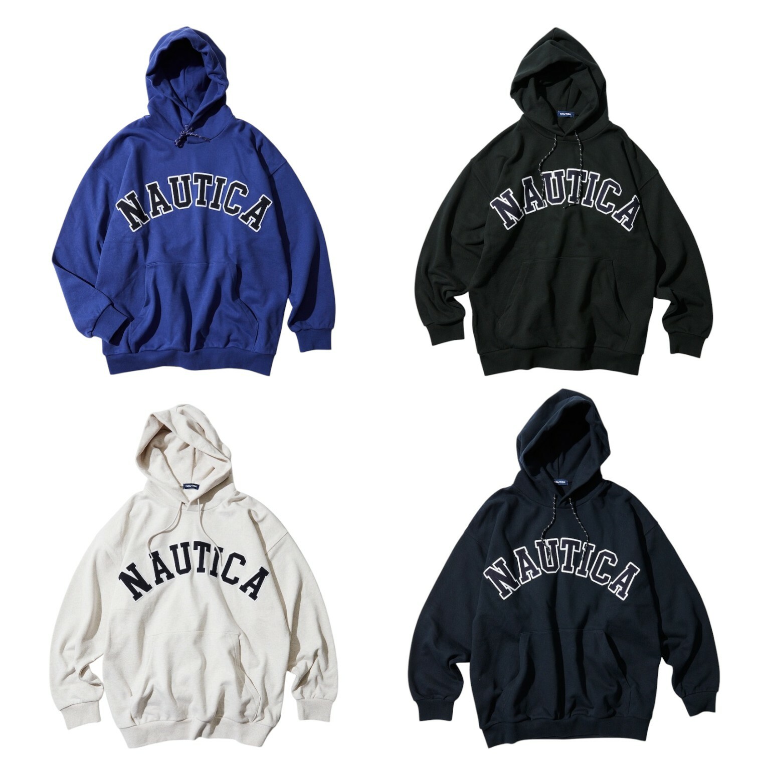 2024AW NAUTICA ARCH LOGO SWEAT LETTERED PARKA 刺繡 字體 LOGO 重磅 帽T 現貨