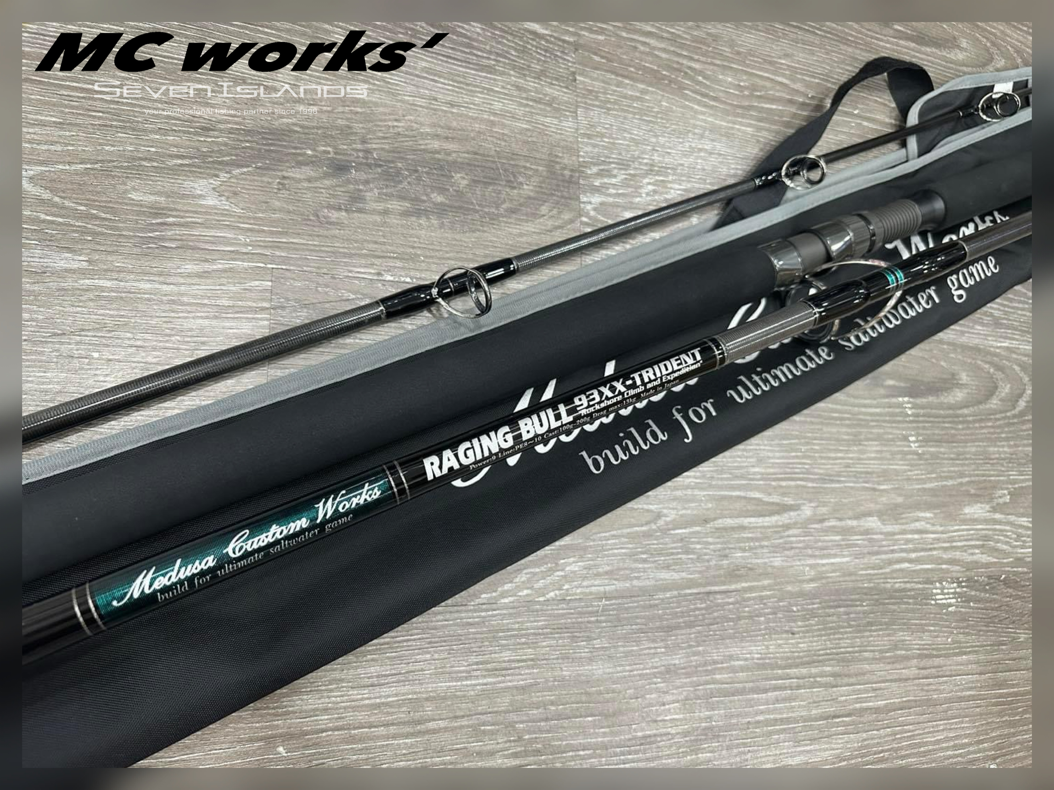 MC WORKS' Raging Bull RB93XX-Trident Shore Casting Rod