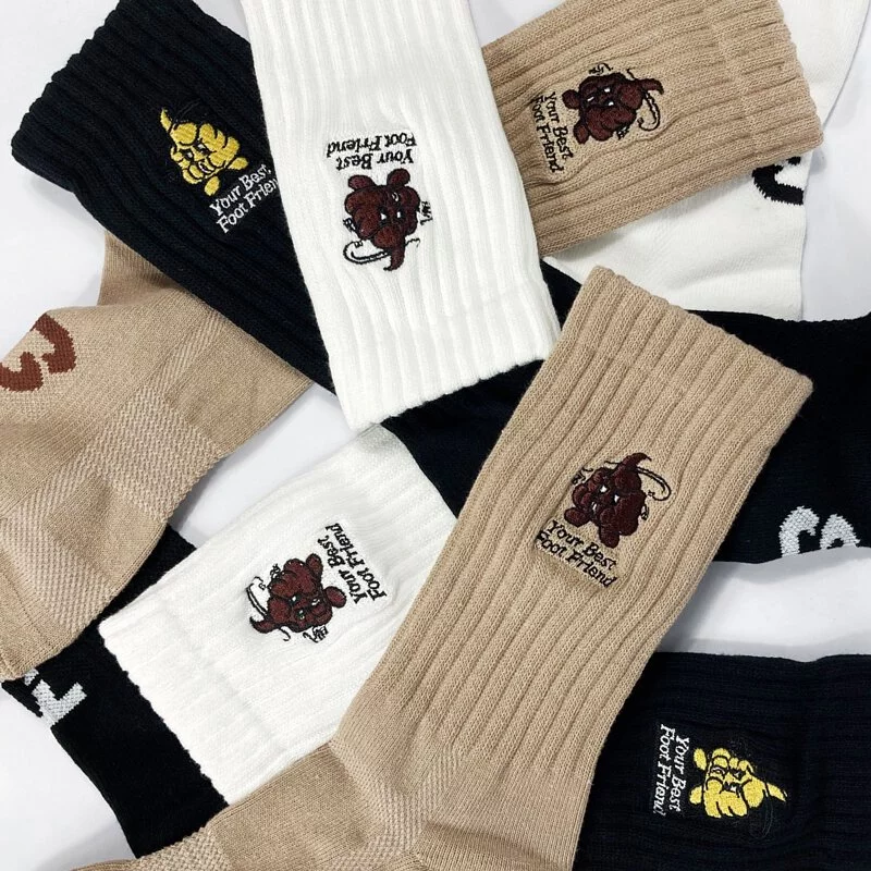 BFF Best foot friend Good Shit 刺繡 中筒襪 長襪【BF22007】