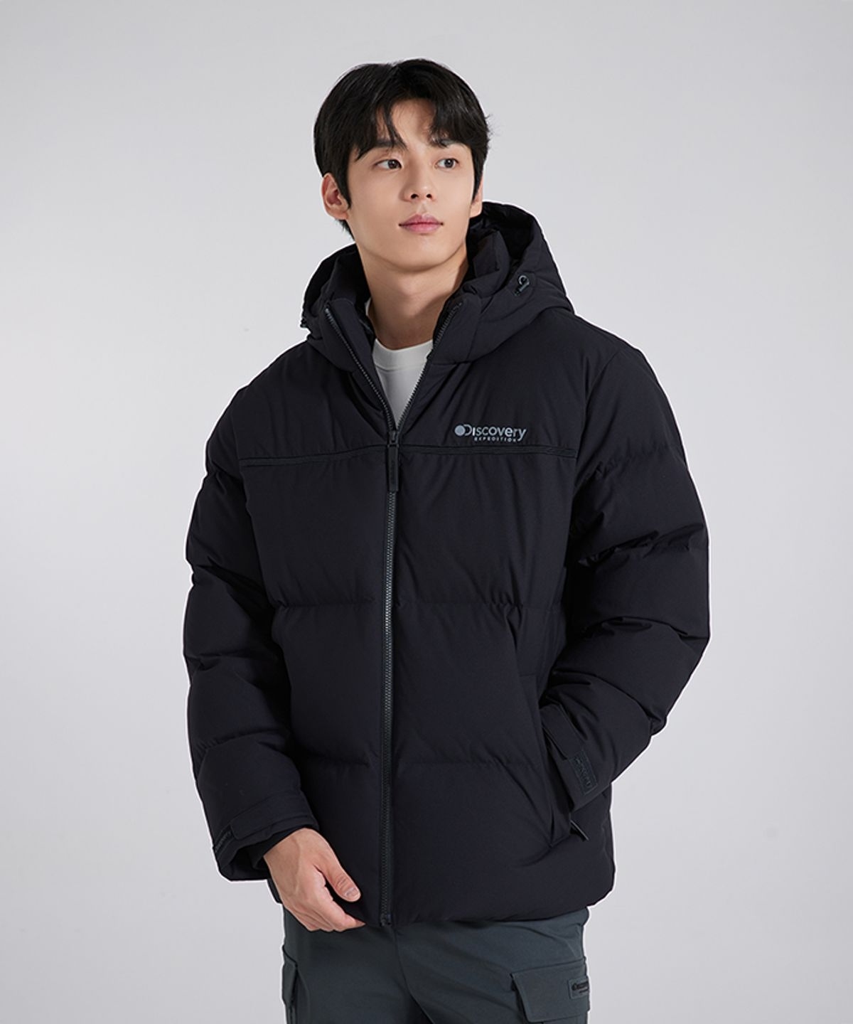 【代購】Discovery 探索 男 Alpen 格紋 鵝絨 連帽 羽絨 外套 DMDJ6E046