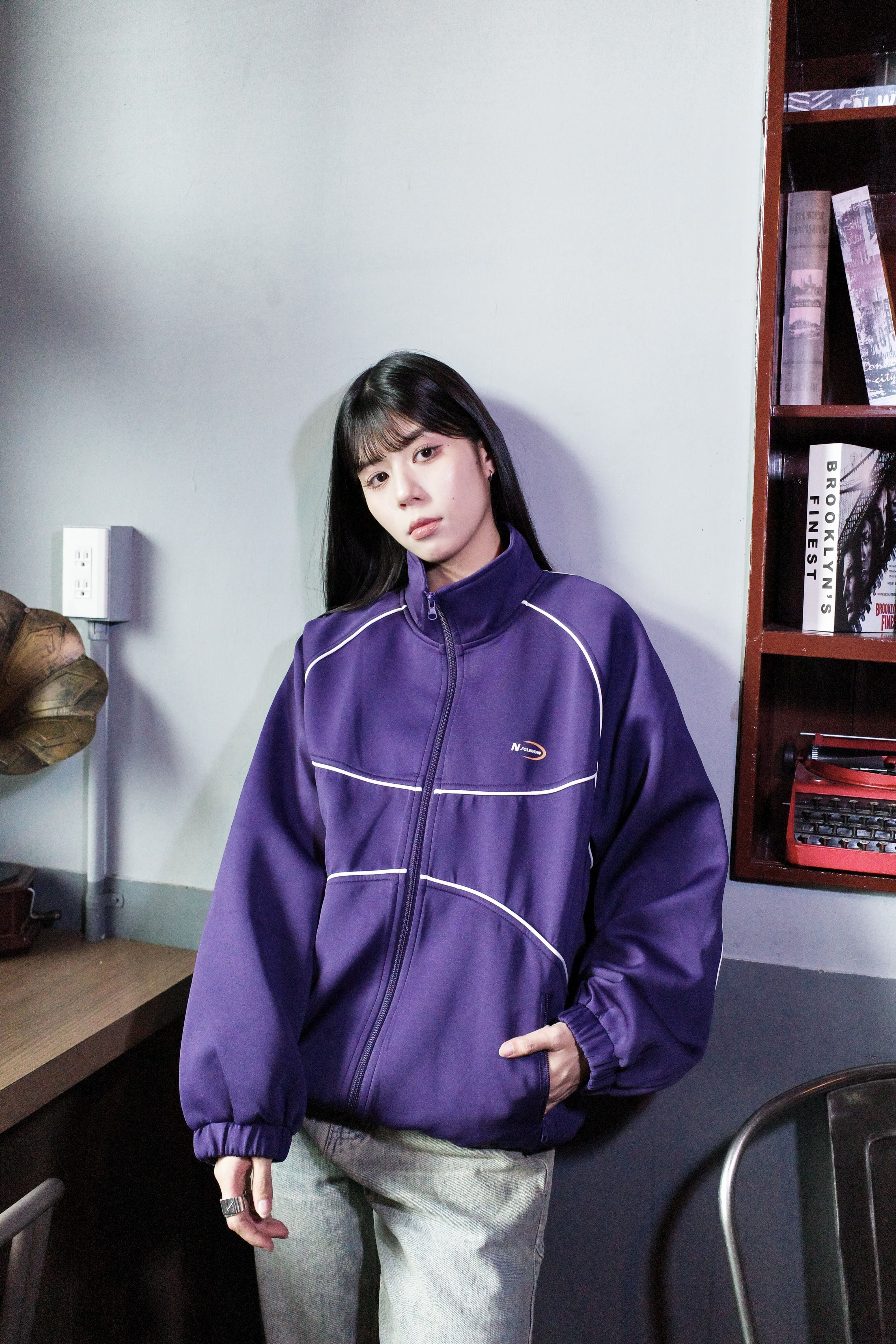 『Always_Good』明線 立領 運動風 外套