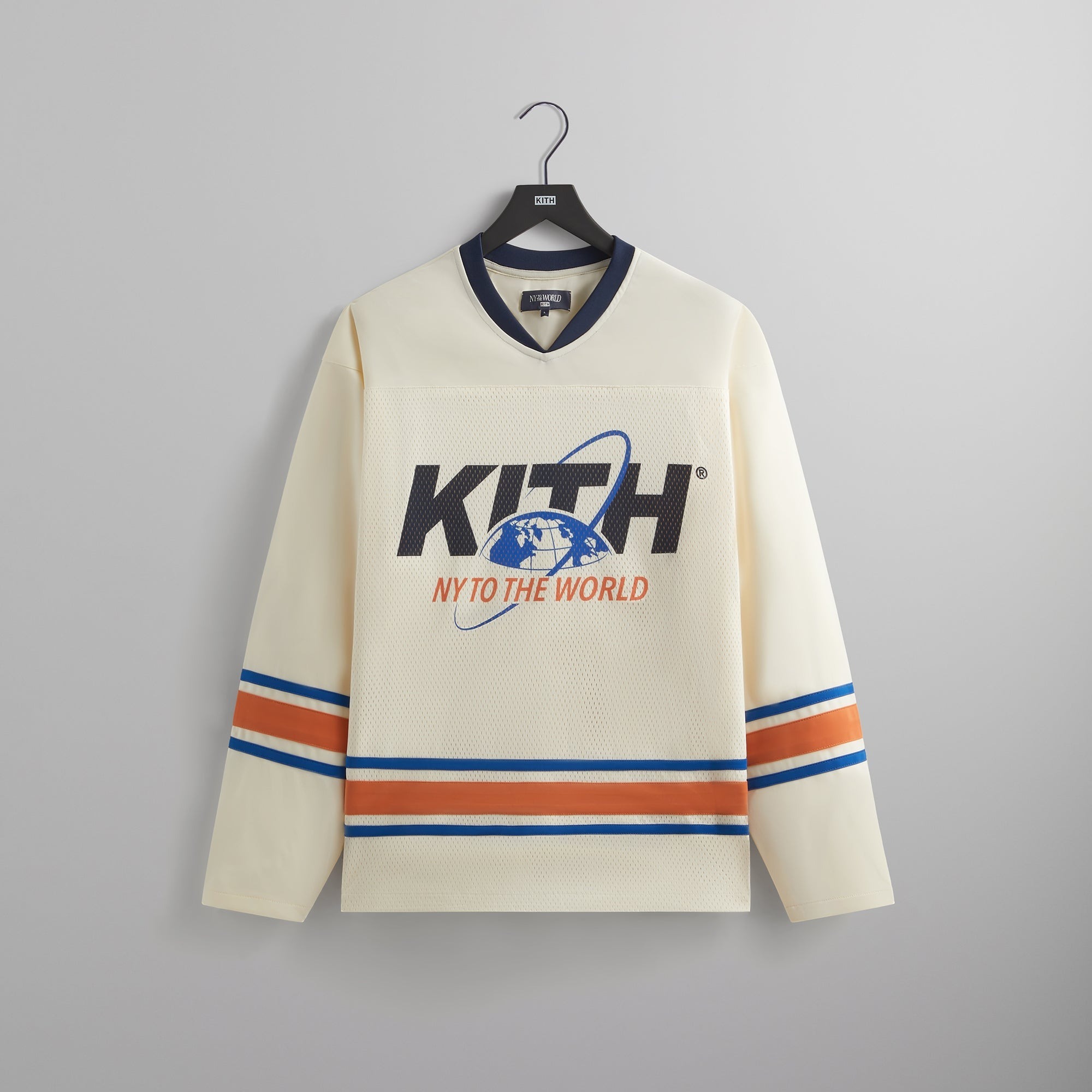 2024AW KITH NY TO THE WORLD UNISPHERE MALIK LS MESH JERSEY 字體 環遊世界 球衣 足球衫 長袖 長T 現貨 KHM032653
