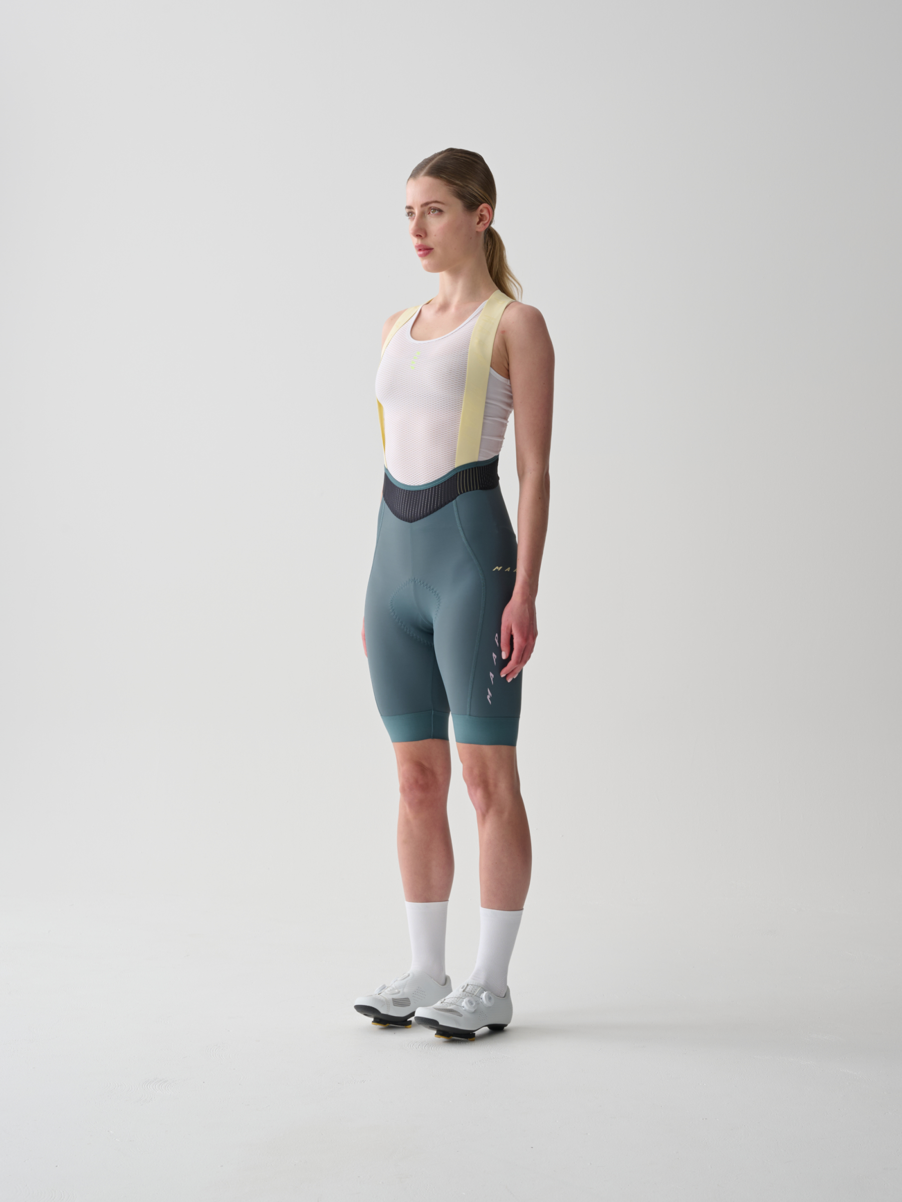 零碼【MAAP】Ｗ’s Level Team Bib Evo 女吊帶短車褲 / Teal 青碇色