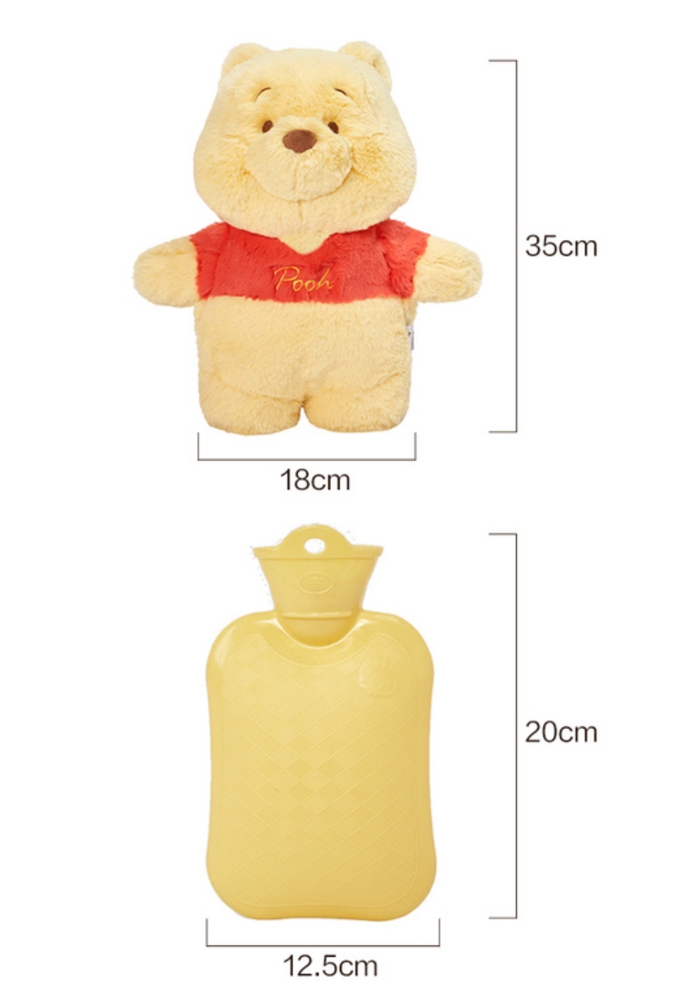 正版維尼熊暖暖熱水袋2合1