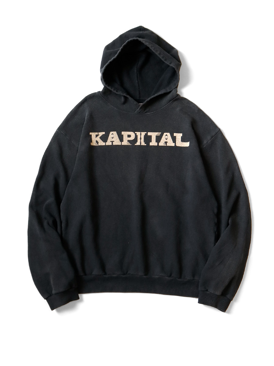 2024AW KAPITAL 字體 LOGO 抓絨 天竺棉 連帽 帽T 現貨 K2409LC046