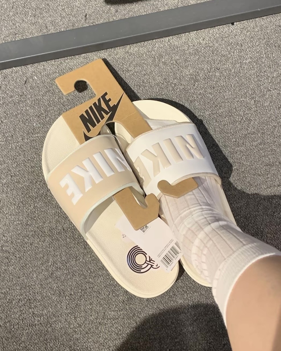 Nike Offcourt Slide 米白 鴛鴦奶茶 立體 拖鞋 女鞋 FQ7005-131