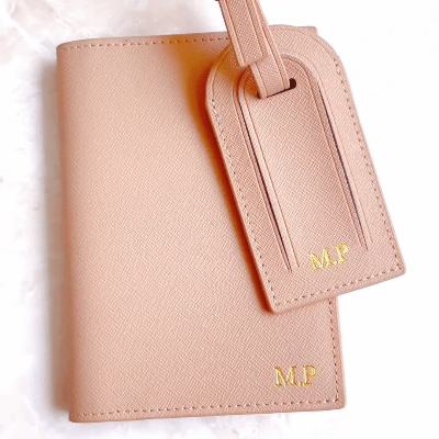 旅行禮品套裝 (定製真皮證件套、行李牌)