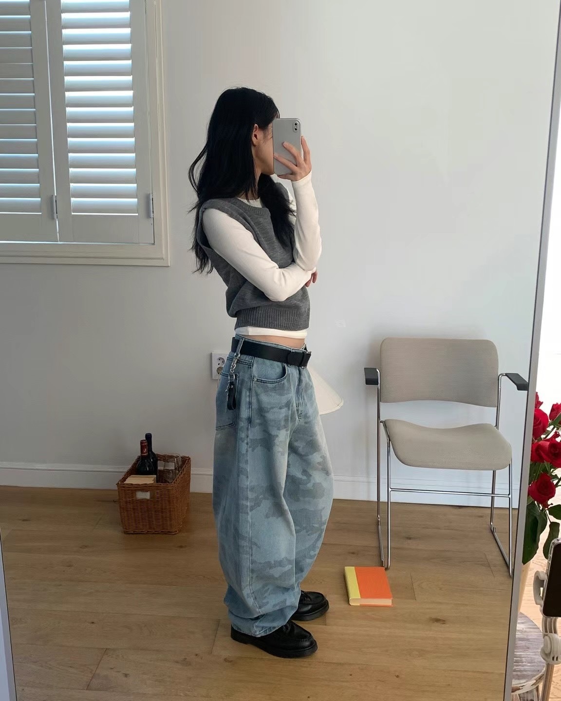 彎刀 廓形 豹紋 藍迷彩 牛仔褲