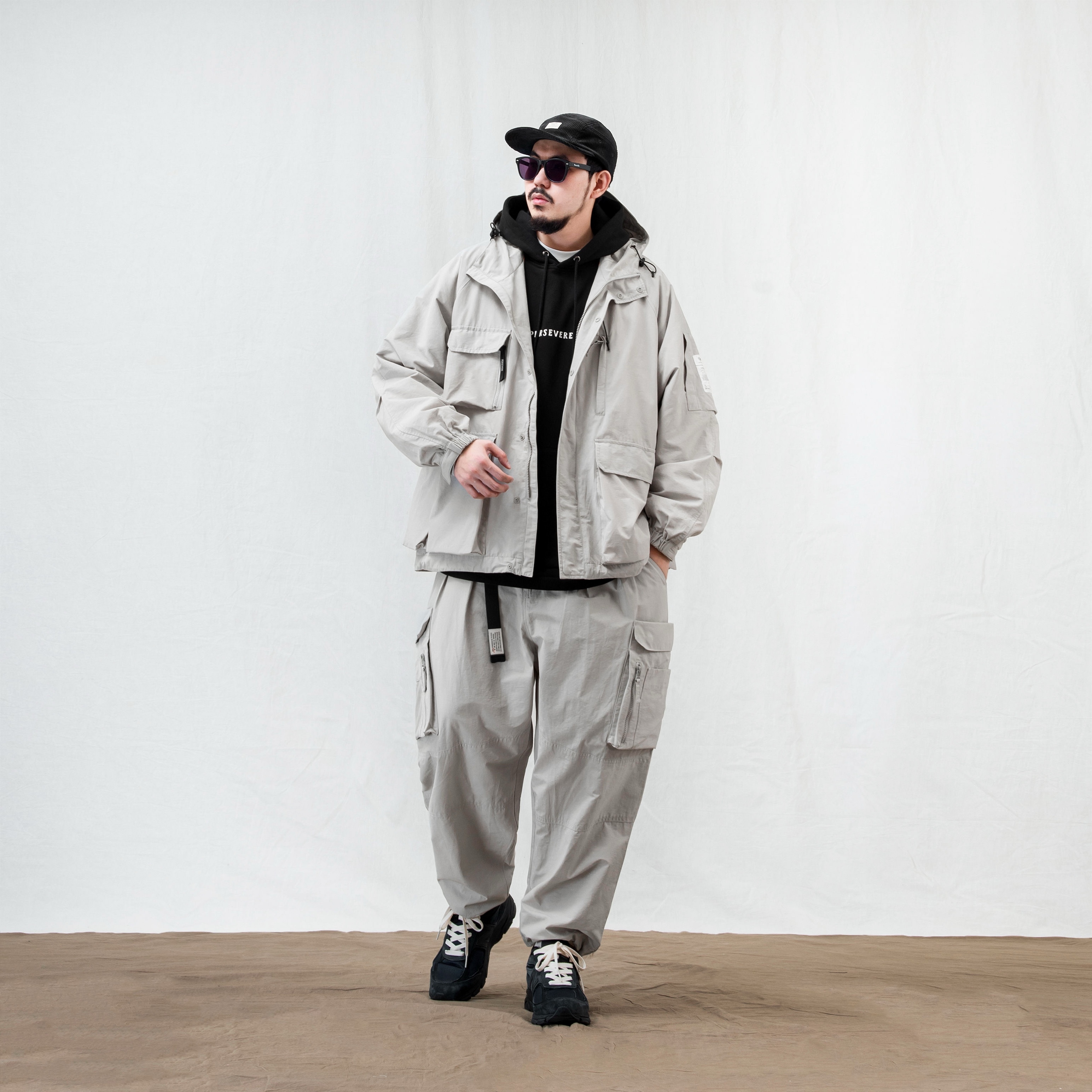 PERSEVERE WATER-REPELLENT MULTI-POCKET CARGO PANTS - BL